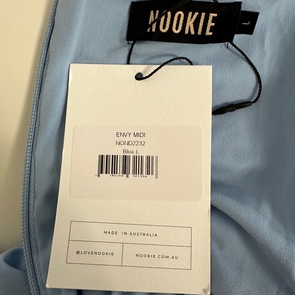 NWT Nookie Envy Midi Dress Blue sizes Medium & Large - Picture 7 of 9